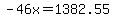 -46x=1382.55
