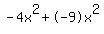 -4x^2+-9x^2