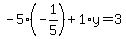 -5%28-1%2F5%29%2B1%2Ay=3