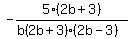 -5%282b%2B3%29%2F%28b%282b%2B3%29%282b-3%29%29