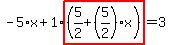 -5%2Ax%2B1%2Ahighlight%28%285%2F2%2B%285%2F2%29%2Ax%29%29=3