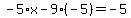 -5%2Ax-9%28-5%29=-5