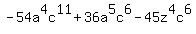 -54a%5E4c%5E11%2B36a%5E5c%5E6-45z%5E4c%5E6%29