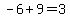 -6%2B9=3