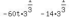 -60t+%2A++3%5E%281%2F3%29+-14%2A+3%5E%281%2F3%29