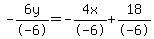 -6y%2F-6=-4x%2F-6%2B18%2F-6