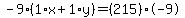 -9*(1*x+1*y)=(215)*-9