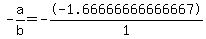 -a%2Fb+=+--1.66666666666667%2F1