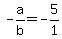 -a%2Fb+=+-5%2F1