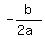 -b/(2a)