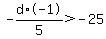 -d%2F5%2A-1+%3E+-25