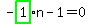 -highlight_green%28+1+%29%2An-1=0