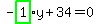-highlight_green%28+1+%29%2Ay%2B34=0
