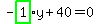 -highlight_green%28+1+%29%2Ay%2B40=0