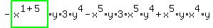 -highlight_green%28+x%5E%281%2B5%29+%29%2Ay%2A3%2Ay%5E4-x%5E5%2Ay%2A3%2Ax%5E5%2Ay%5E4%2Bx%5E5%2Ay%2Ax%5E4%2Ay