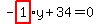 -highlight_red%28+1+%29%2Ay%2B34=0
