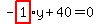 -highlight_red%28+1+%29%2Ay%2B40=0