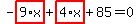 -highlight_red%28+9%2Ax+%29%2Bhighlight_red%28+4%2Ax+%29%2B85=0