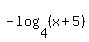 -log%284%2C%28x%2B5%29%29