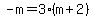 -m=3%28m%2B2%29
