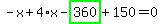 -x%2B4%2Ax-highlight_green%28+360+%29%2B150=0