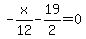 -x%2F12-19%2F2=0