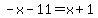 -x-11+=+x%2B1