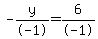 -y%2F-1=6%2F-1