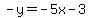 -y=-5x-3