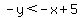 -y+%3C+-x+%2B+5