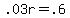 .03r = .6