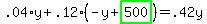 .04%2Ay%2B.12%2A%28-y%2Bhighlight_green%28+500+%29%29=.42y