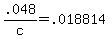 .048/c=.018814