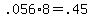 .056%2A8+=+.45
