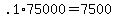 .1*75000 = 7500