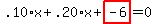 .10%2Ax%2B.20%2Ax%2Bhighlight_red%28+-6+%29=0