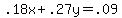 .18x+%2B+.27y+=++.09