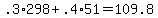 .3%2A298+%2B+.4%2A51+=+109.8