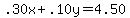 .30x%2B.10y=4.50