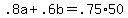 .8a+%2B+.6b+=+.75%2A50