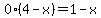 0%284-x%29+=++1-x+