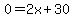 0=2x%2B30