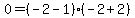 0+=+%28-2-1%29%28-2%2B2%29