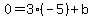 0+=+3%2A%28-5%29+%2B+b