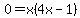 0+=+x%284x+-+1%29
