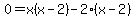 0+=+x%28x+-+2%29+-+2%28x+-+2%29