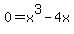 0+=+x%5E3+-4x