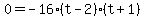 0+=+-16%28t-2%29%28t%2B1%29