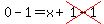 0-1=x%2Bcross%281-1%29
