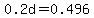 0.2d+=+0.496